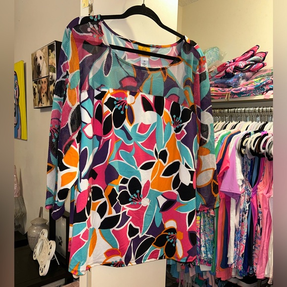 💘NWOT Ruby Rd. Netted Accent Top💘 - Picture 12 of 13